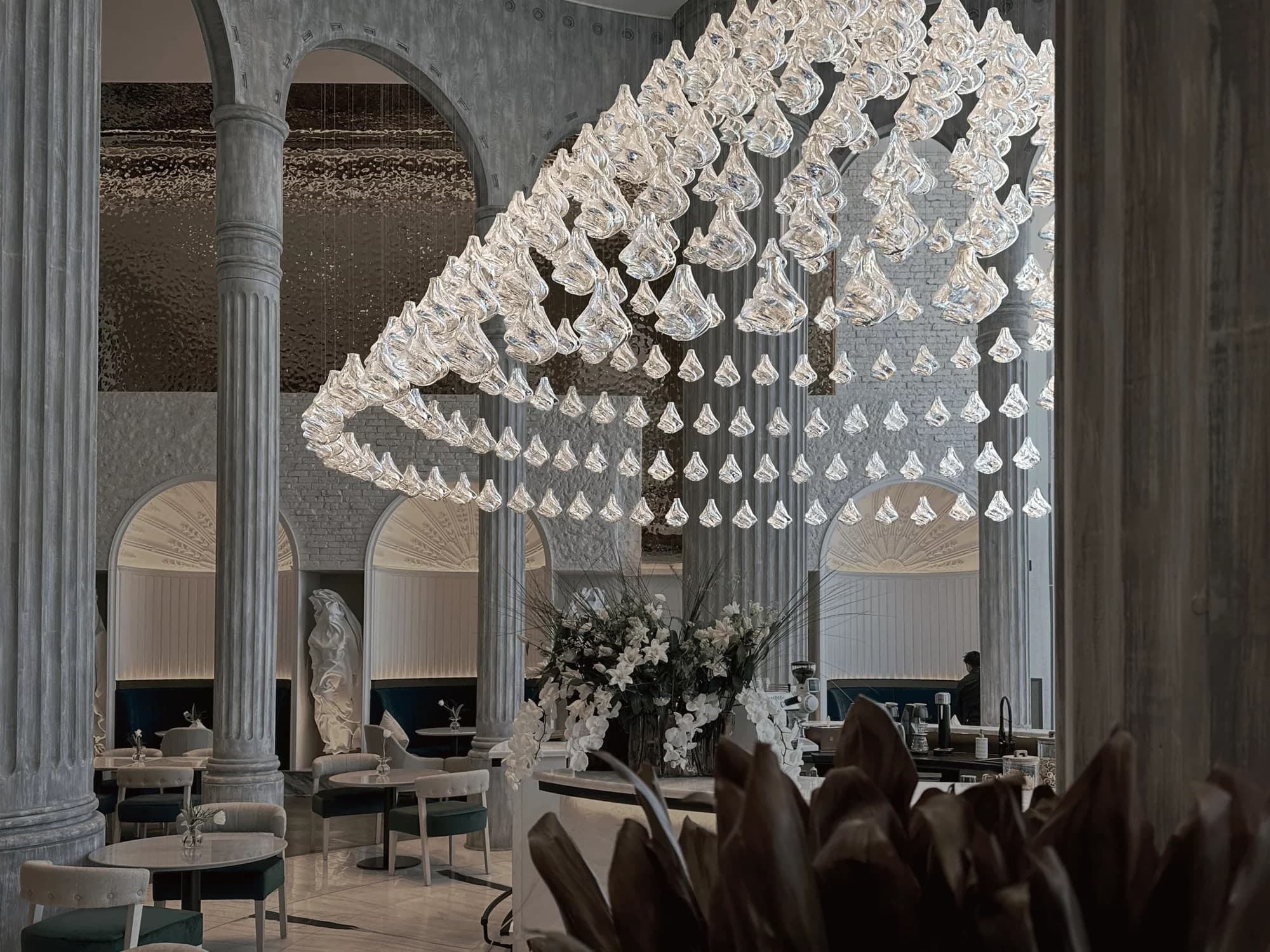 Bespoke illuminated glass installation by MIRA